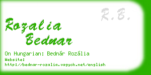 rozalia bednar business card