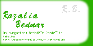 rozalia bednar business card